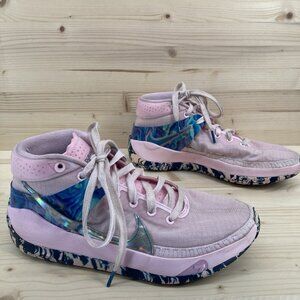 Nike KD 13 Aunt Pearl Mens Size 9 Pink Blue Athletic Basketball Shoes DC0011-600